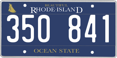 RI license plate 350841