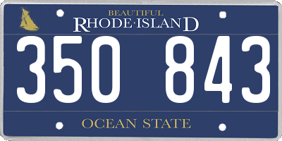 RI license plate 350843