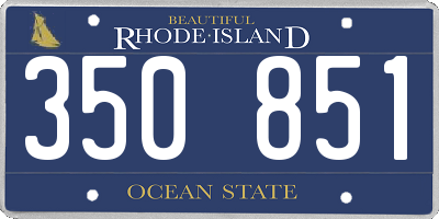 RI license plate 350851
