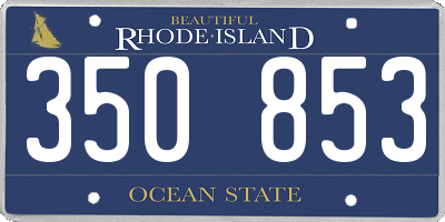 RI license plate 350853