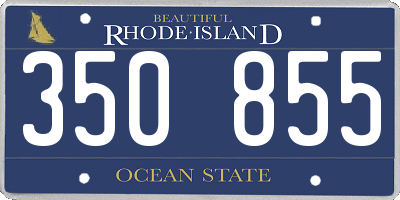 RI license plate 350855