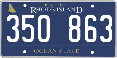 RI license plate 350863