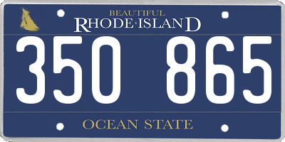 RI license plate 350865