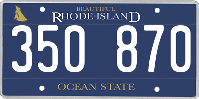 RI license plate 350870