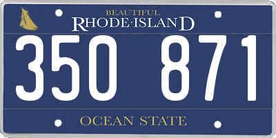 RI license plate 350871