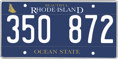 RI license plate 350872