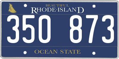 RI license plate 350873