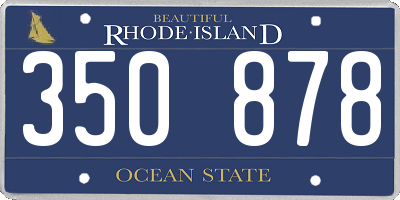 RI license plate 350878