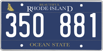 RI license plate 350881