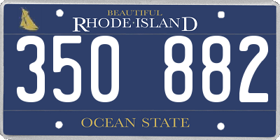 RI license plate 350882