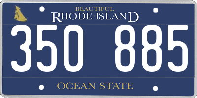 RI license plate 350885
