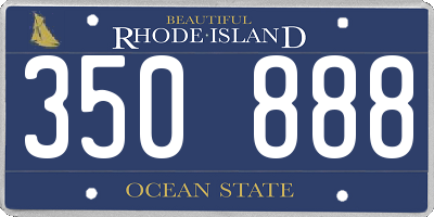 RI license plate 350888