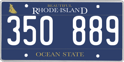 RI license plate 350889