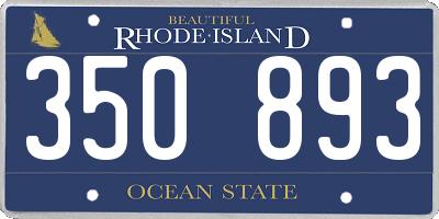 RI license plate 350893