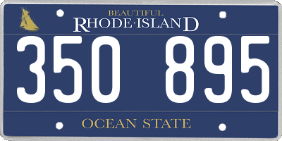 RI license plate 350895