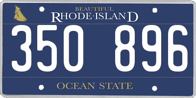 RI license plate 350896