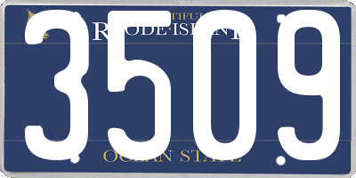 RI license plate 3509