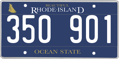 RI license plate 350901
