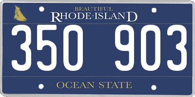 RI license plate 350903