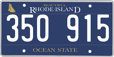 RI license plate 350915