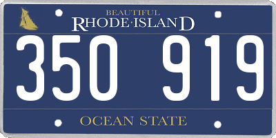 RI license plate 350919