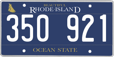 RI license plate 350921