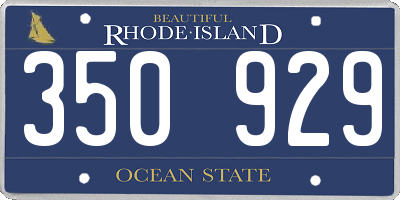 RI license plate 350929