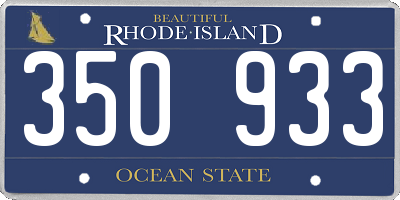 RI license plate 350933