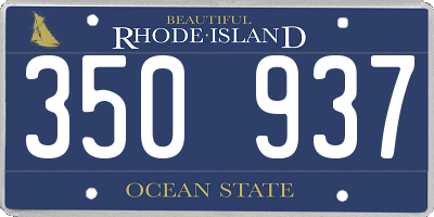 RI license plate 350937