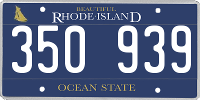 RI license plate 350939
