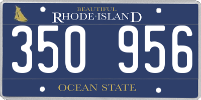 RI license plate 350956