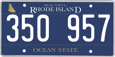 RI license plate 350957