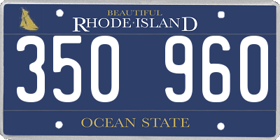 RI license plate 350960