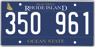 RI license plate 350961