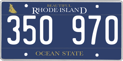 RI license plate 350970
