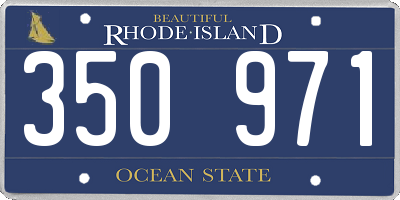 RI license plate 350971