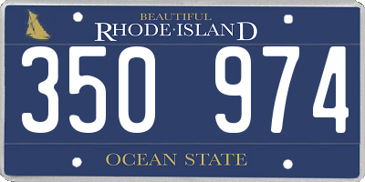 RI license plate 350974