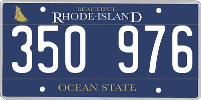 RI license plate 350976