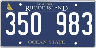 RI license plate 350983