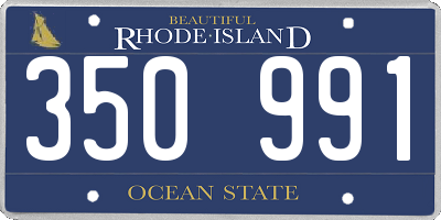 RI license plate 350991