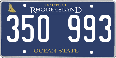 RI license plate 350993