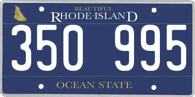 RI license plate 350995