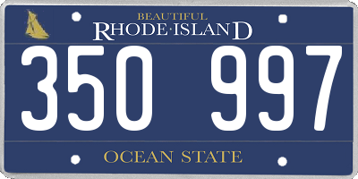 RI license plate 350997