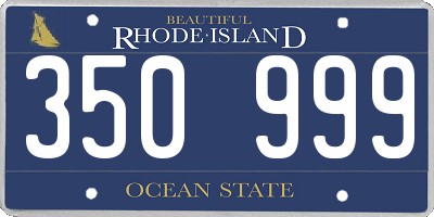 RI license plate 350999
