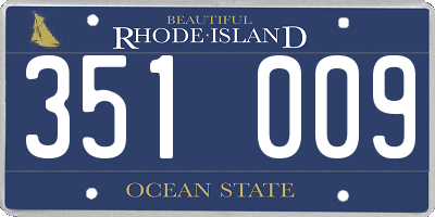 RI license plate 351009