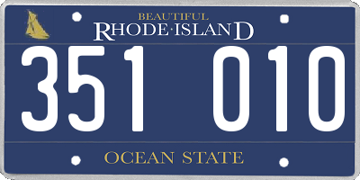 RI license plate 351010