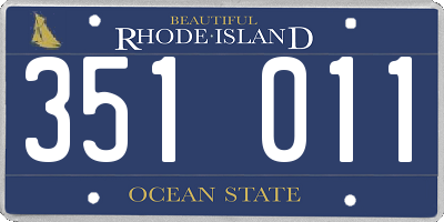 RI license plate 351011