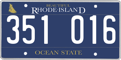 RI license plate 351016