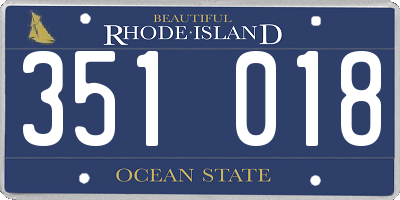 RI license plate 351018