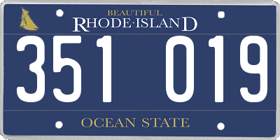 RI license plate 351019